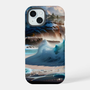 Strandfront Ocean Waves Landschaft 1 iPhone 15 Hülle
