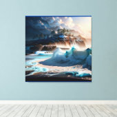 Strandfront Ocean Waves Landschaft 1 Leinwanddruck (Insitu (Holzboden))