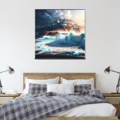 Strandfront Ocean Waves Landschaft 1 Leinwanddruck (Insitu (Schlafzimmer))