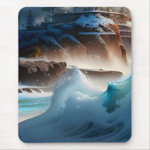 Strandfront Ocean Waves Landschaft 1 Mousepad