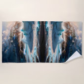 Strandfront Ocean Waves Landschaft 1 Strandtuch (Vorderseite)