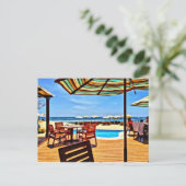 Strandfront Postkarte (Stehend Vorderseite)