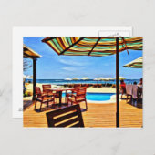 Strandfront Postkarte (Vorne/Hinten)