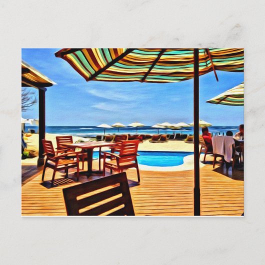 Strandfront Postkarte (Vorderseite)