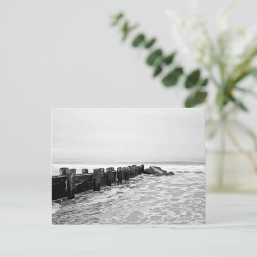 Strandfrühstück - breit postkarte (Stehend Vorderseite)