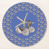 Strandfund Runder Pappuntersetzer (Vorderseite)