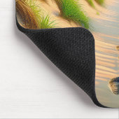 Strandfußabdrücke in Sand Mousepad (Ecke)