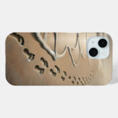 Strandfußabdrücke mit Frosch Case-Mate iPhone Hülle (Rückseite (Horizontal))