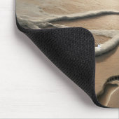 Strandfußabdrücke mit Frosch Mousepad (Ecke)