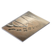 Strandfußabdrücke mit Frosch Notizblock (Linke Seite)