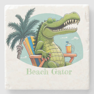 Strandgator mit Text am Strand Steinuntersetzer