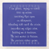 Strandgedichte Glasuntersetzer (Vorderseite)