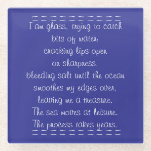 Strandgedichte Glasuntersetzer