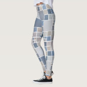 Strandgeometrisches Wasserfarbmuster Leggings (Links)
