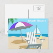 Strandgesegnete Postkarte (Vorne/Hinten)