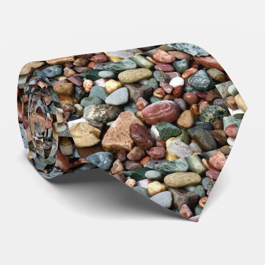 Strandgesteine, verschiedene Farben, Größen, Forme Krawatte (Gerollt)