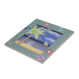 Strandgezeichnete Tile Fliese