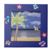 Strandgezeichnete Tile Fliese (Vorderseite)