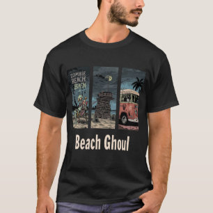 Strandghoul Retro-Surfer-Palmenbaum Gruseliger Som T-Shirt