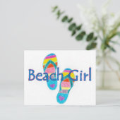 StrandGirl Postkarte (Stehend Vorderseite)