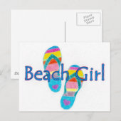 StrandGirl Postkarte (Vorne/Hinten)