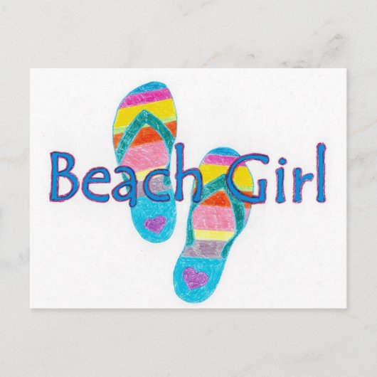StrandGirl Postkarte (Vorderseite)