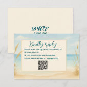 Strandglück QR-Code-RSVP-Karte (Vorne/Hinten)