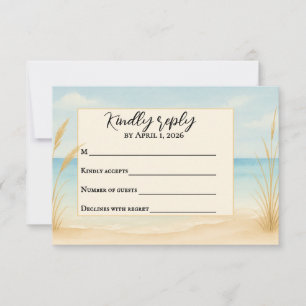 Strandglück Traditionelle RSVP-Karte Dankeskarte