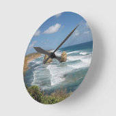 Strandglühen Runde Wanduhr (Winkel)