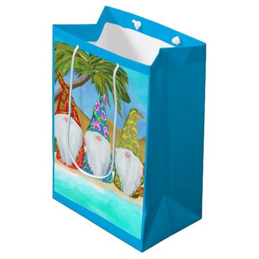 STRANDGNOMEN MITTLERE GESCHENKTÜTE (Vorderseite Schrägansicht)