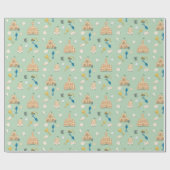 Strandgrundstück Sand Castle Beach House Geschenkpapier (Flach)