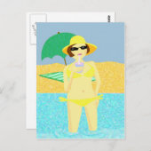 Strandgruß Postkarte (Vorne/Hinten)