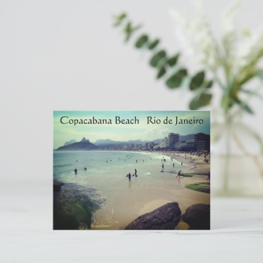 Strandgrüße von Copacabana Postkarte (Stehend Vorderseite)