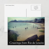 Strandgrüße von Copacabana Postkarte (Vorne/Hinten)