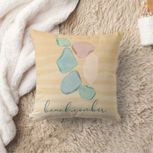 Strandgut Meeresglas Kissen