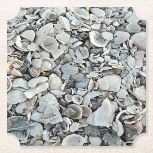 Strandgut-Muschel-Streuung Untersetzer (Vorderseite)