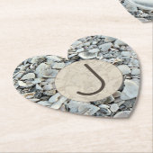 Strandgut-Schalen-Monogramm-Look Untersetzer (angewinkelt)