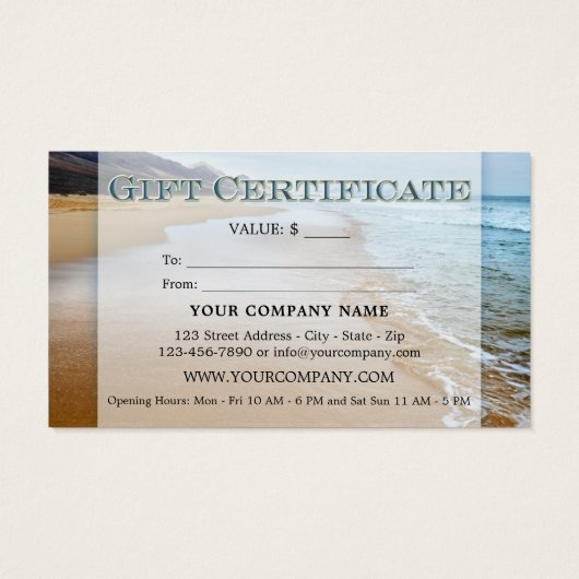 Strandgutschein (Rückseite)