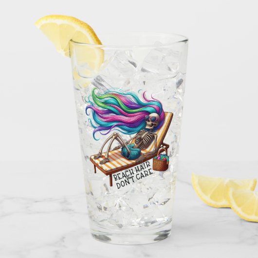 Strandhaar kümmern sich nicht - Skelett Glas (Vorderseite Ice)