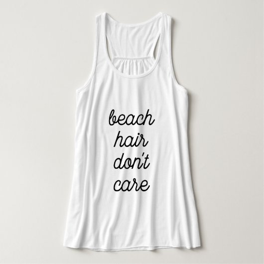 Strandhaar kümmern sich nicht tank top (Design Vorderseite)