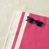 Strandhandtuch Coastal Stripe - Himbeere & Creme (Beispiel)