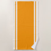 Strandhandtuch Coastal Stripe - Orange & Creme (Vorderseite)