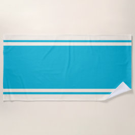 Strandhandtuch Coastal Stripe - Türkis & Creme