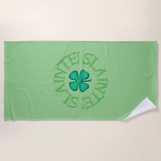 Strandhandtuch in grün (Vorderseite)