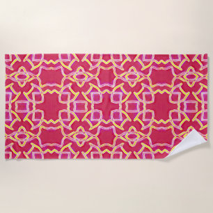 Strandhandtuch, klassisches Multicolor-Stoffmuster Strandtuch