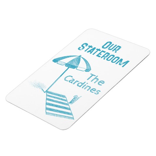 Strandhandtuch Kreuzfahrt Schiff Stateroom Türmark Magnet (Linke Seite)