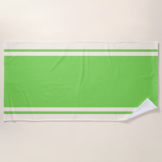 Strandhandtuch Küstenstreifen - Limette & Creme