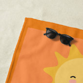 Strandhandtuch mit Frosch, Meer, Fisch und Strand (Beispiel)