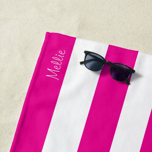 Strandhandtuch mit Monogramm-Namen (Beispiel)