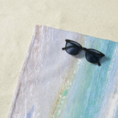 Strandhandtuch mit personalisiertem Text hochladen (Beispiel)